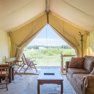 Glamping Tent in Yellowstone 