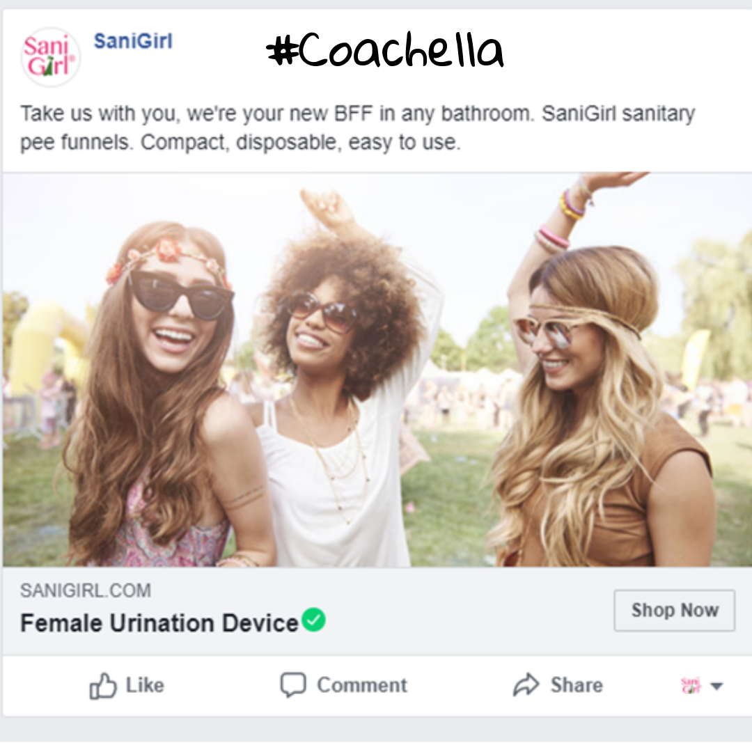 Coachella Pee Funnel SaniGirl