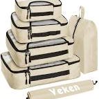 Gift Guide Female Traveler Beige Travel Packing Cubes